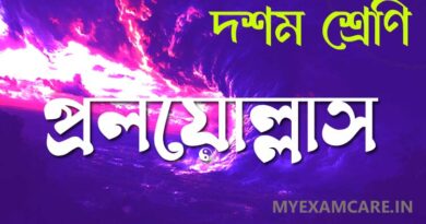 প্রলয়োল্লাস কবিতা দশম শ্রেণি