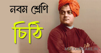 চিঠি নবম শ্রেণির বাংলা